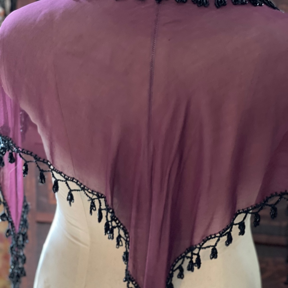 Mimi Shawl with black beading